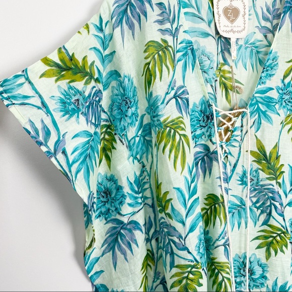 Z & L EUROPE Floral Print Swim Cover Up One Size - Picture 6 of 9